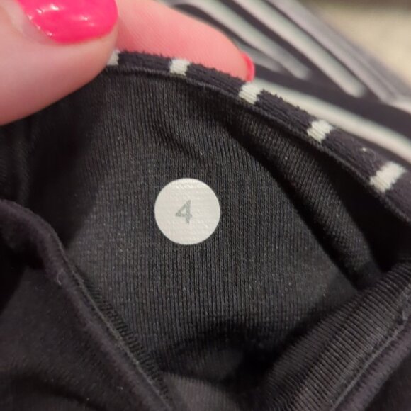 🦄Lululemon Wunder Under Pant Parallel Stripe Black White / Black - Picture 7 of 10